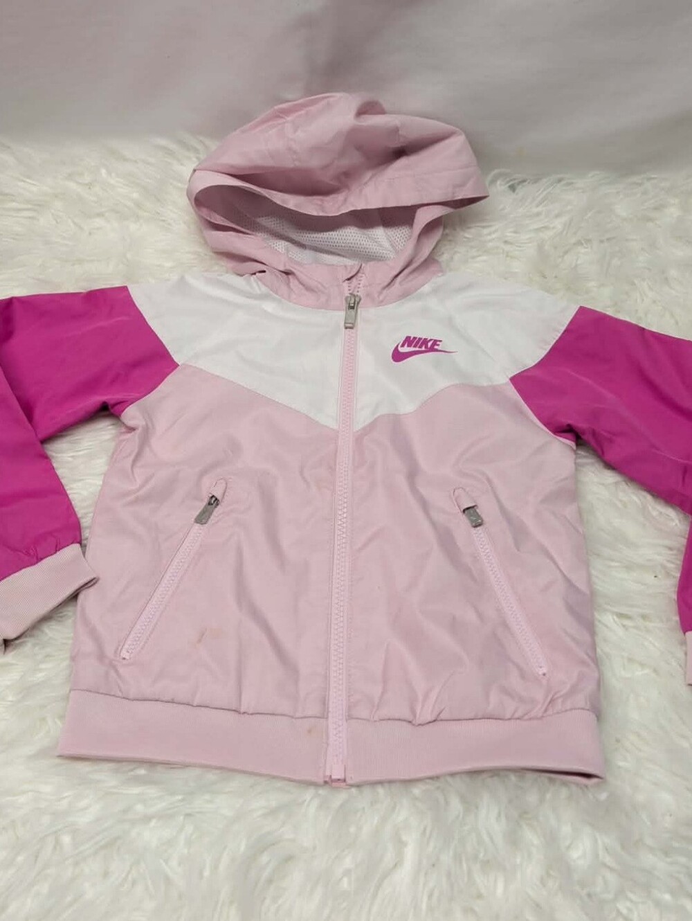 Nike Light Pink Hooded Windbreaker Jacket